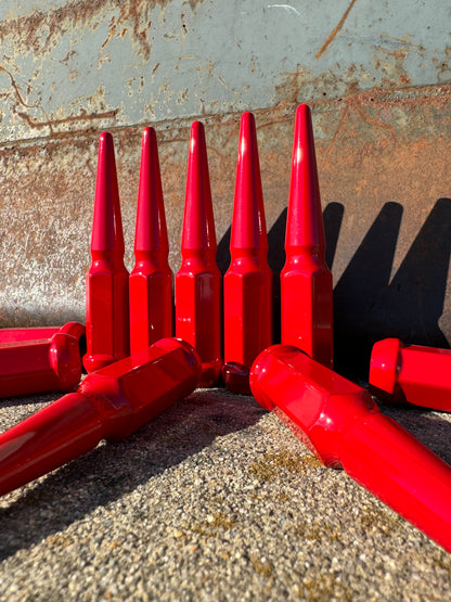 Red Spike Lug Nuts