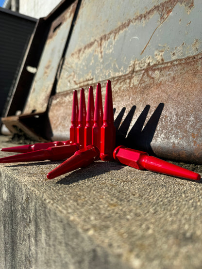 Red Spike Lug Nuts