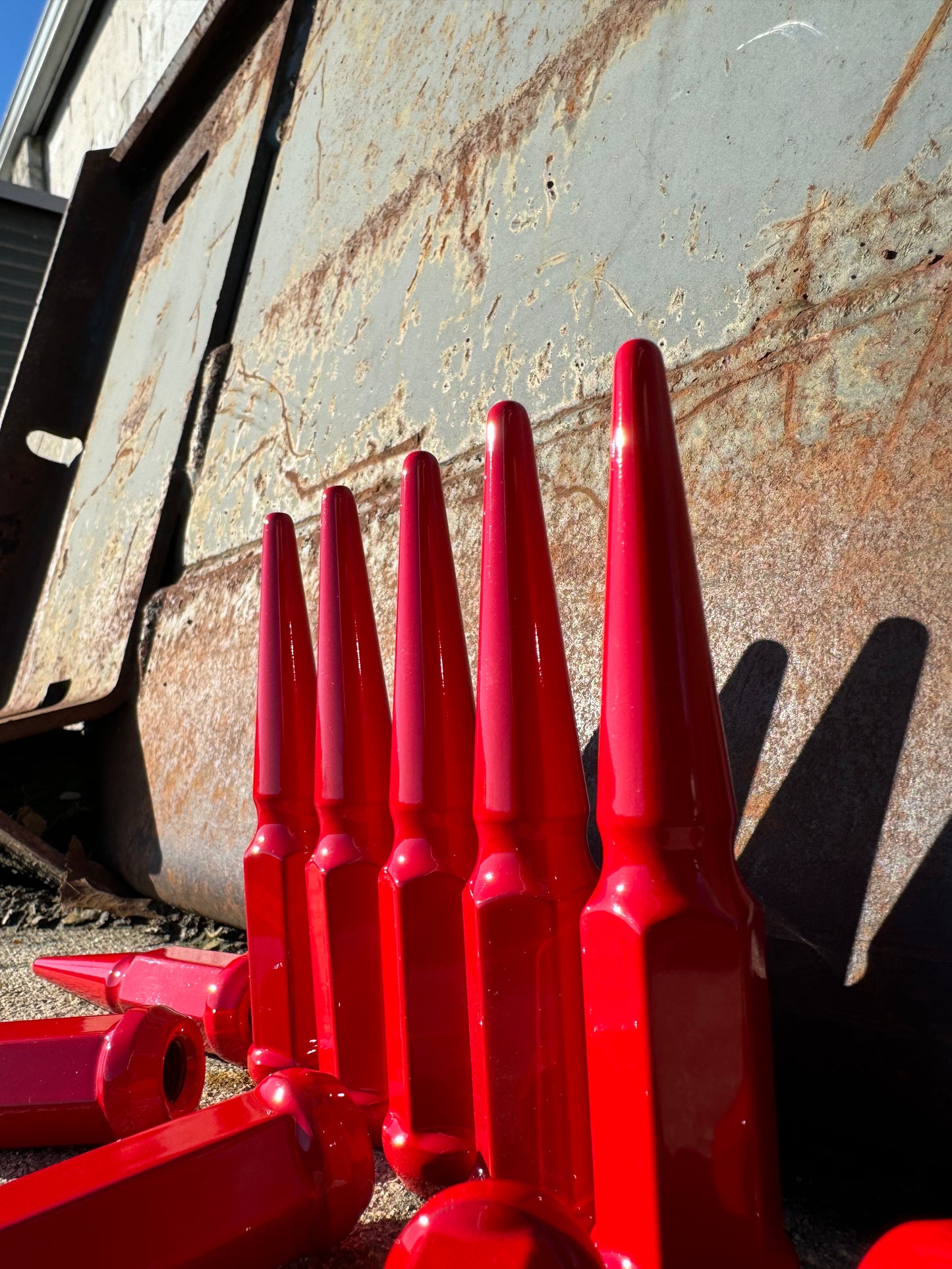 Red Spike Lug Nuts