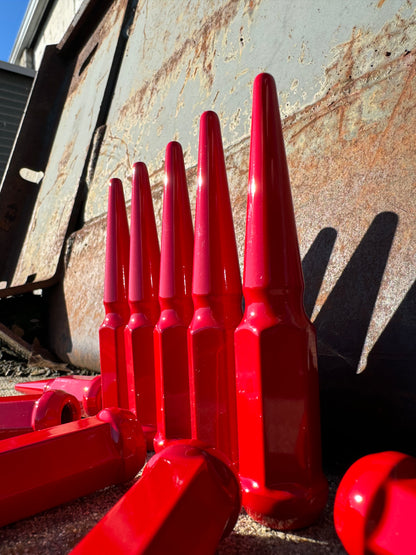 Red Spike Lug Nuts