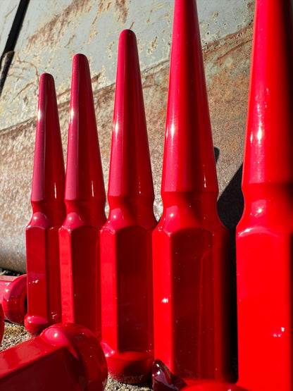 Red Spike Lug Nuts