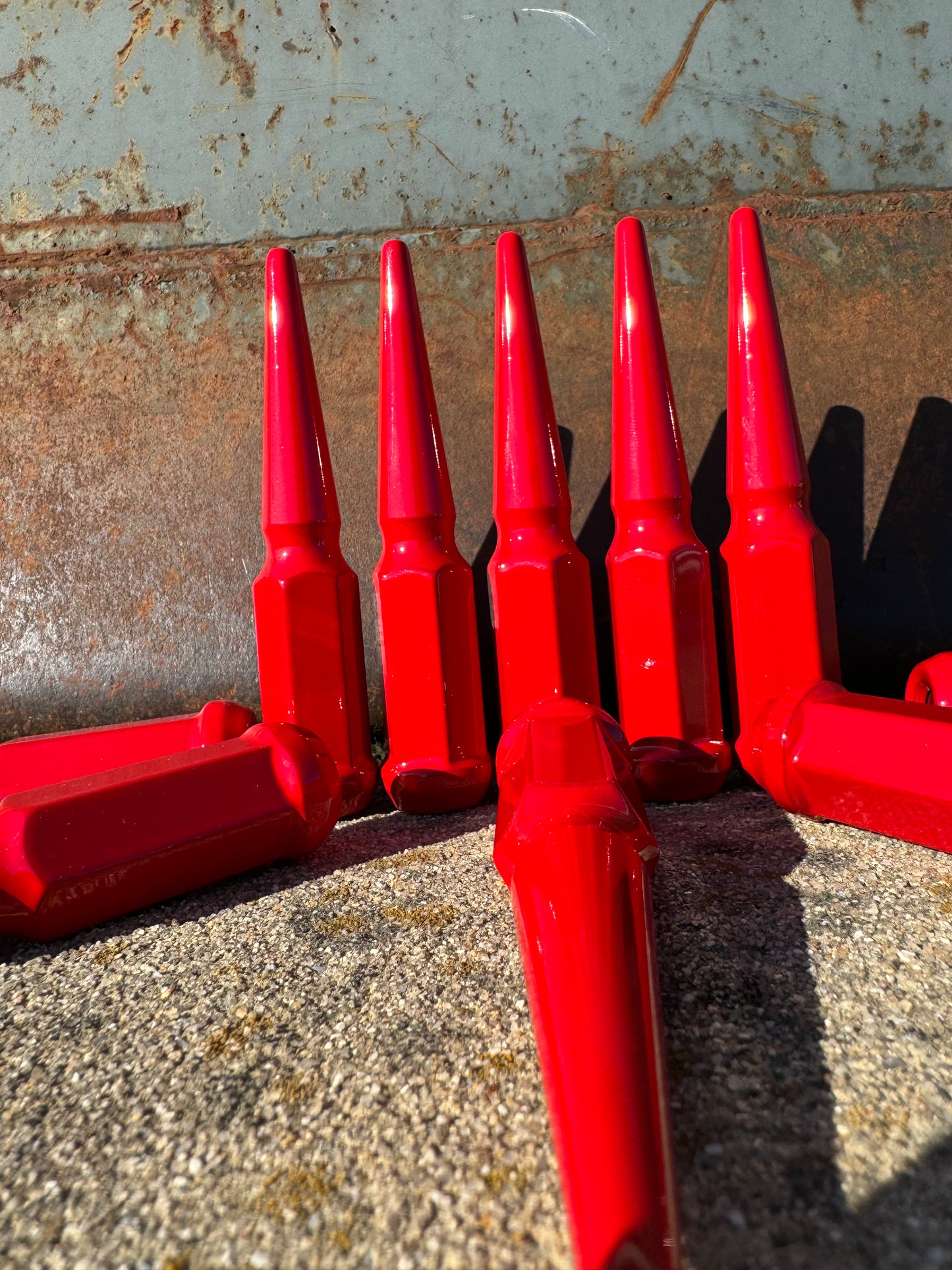 Red Spike Lug Nuts