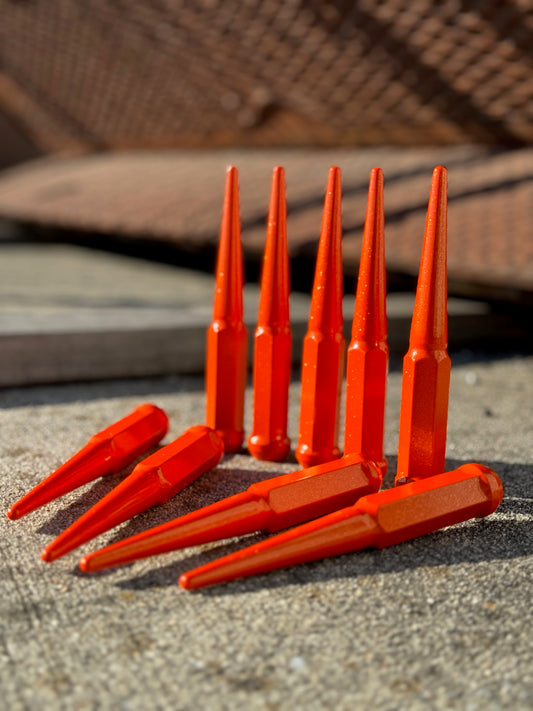 Orange Crush Spike Lug Nuts