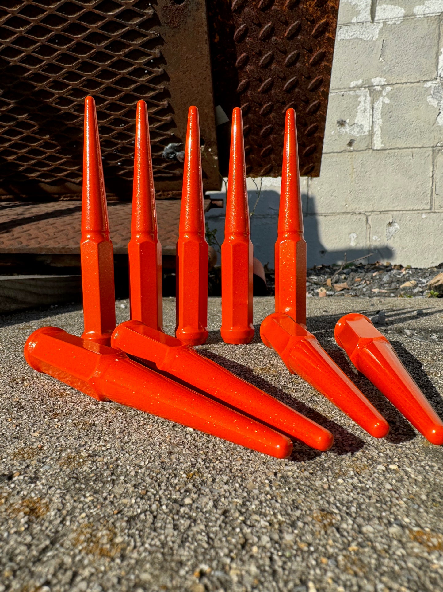 Orange Crush Spike Lug Nuts