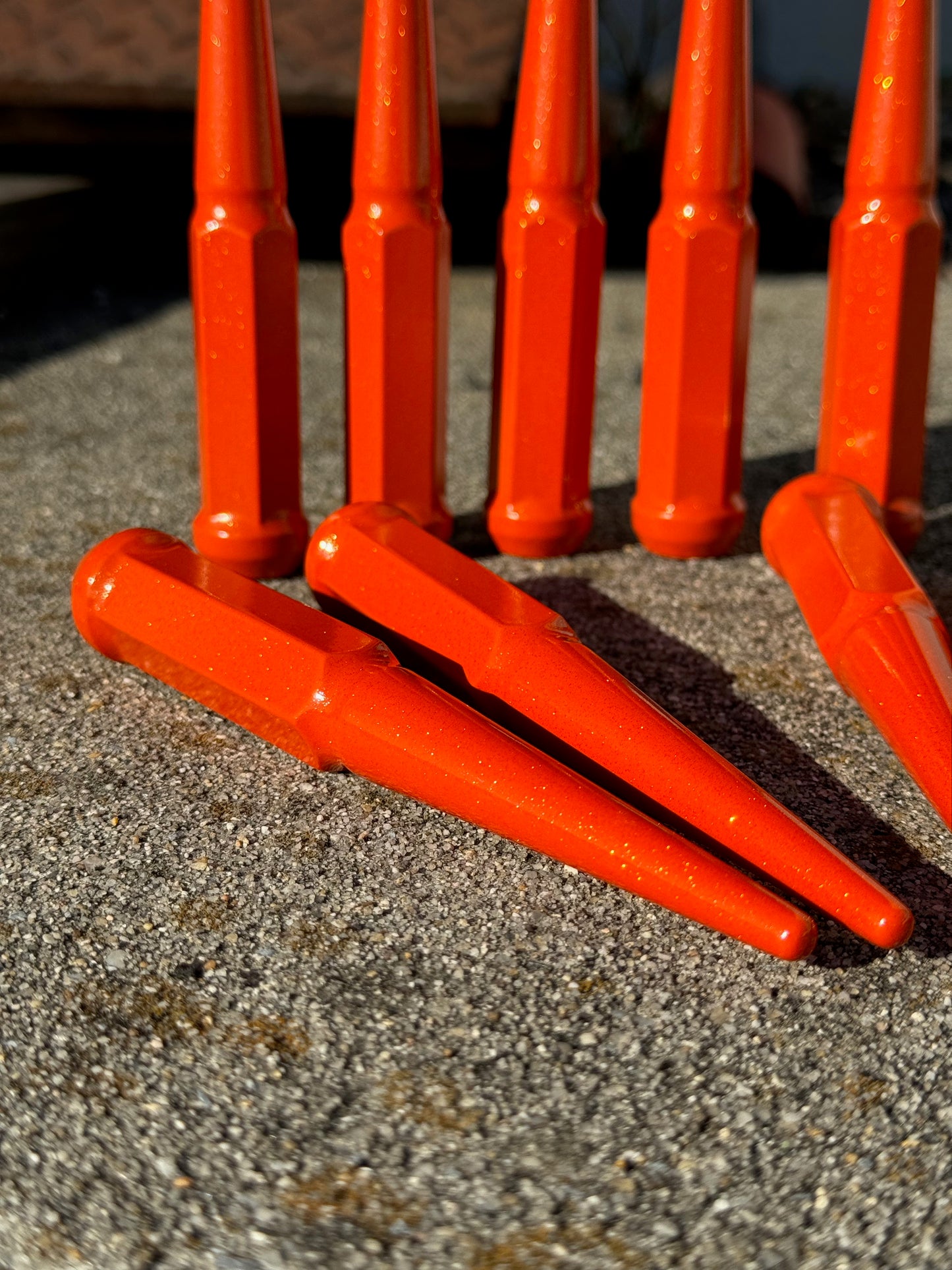 Orange Crush Spike Lug Nuts