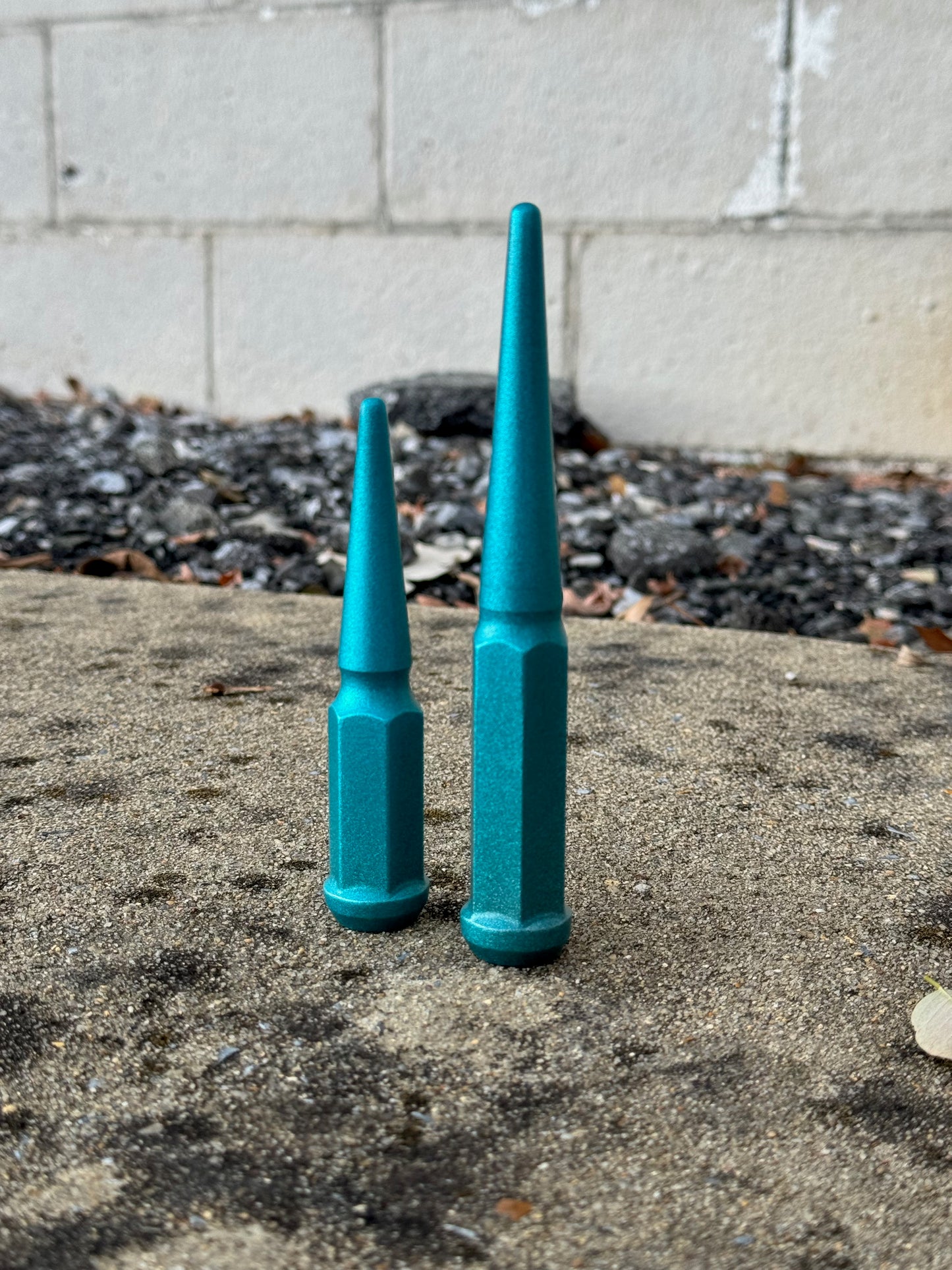 Matte Candy Teal Spike Lug Nuts