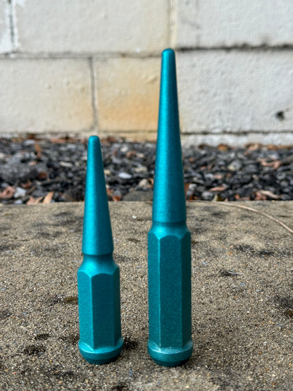 Matte Candy Teal Spike Lug Nuts