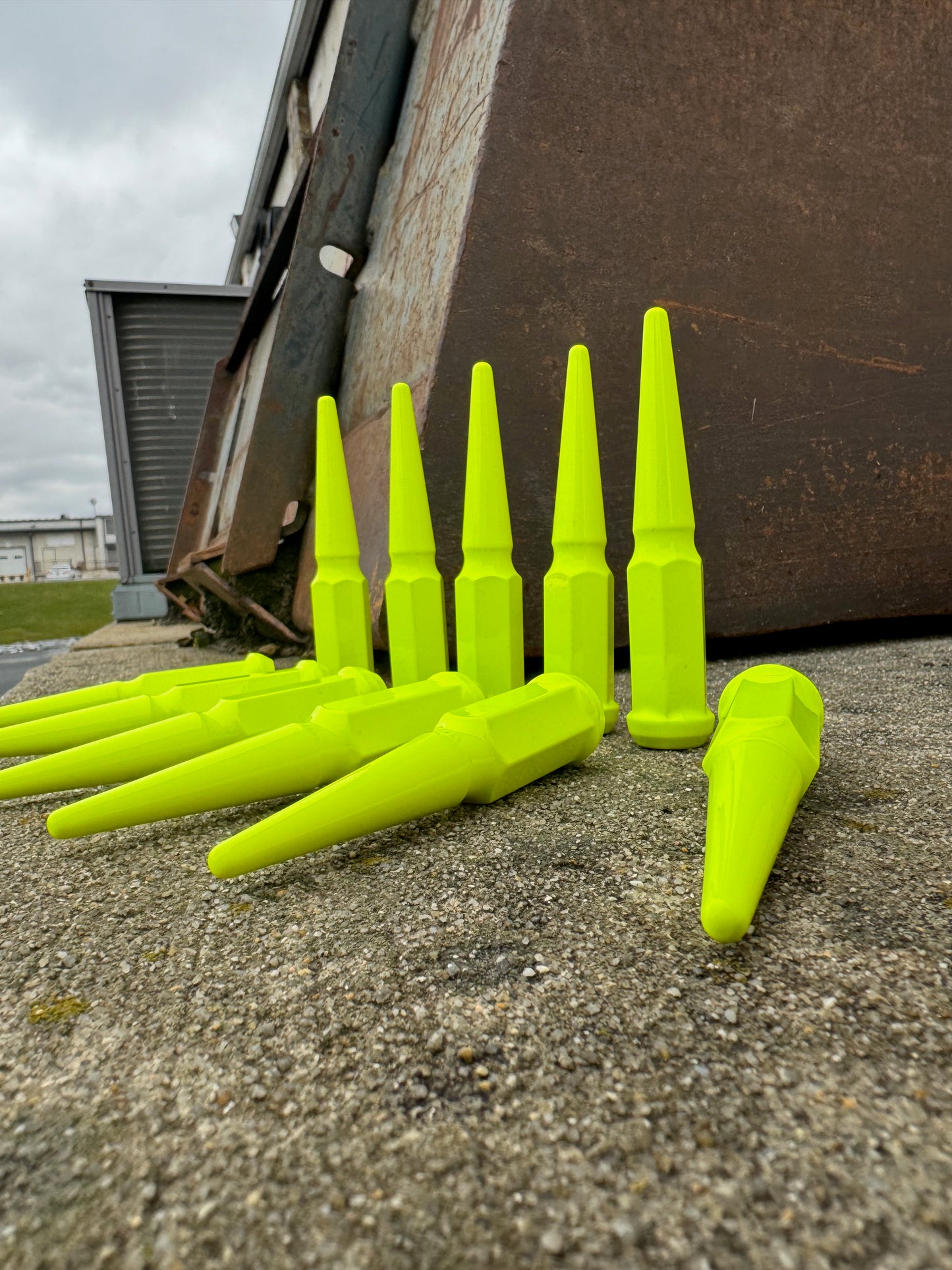 Neon Yellow Spike Lug Nuts