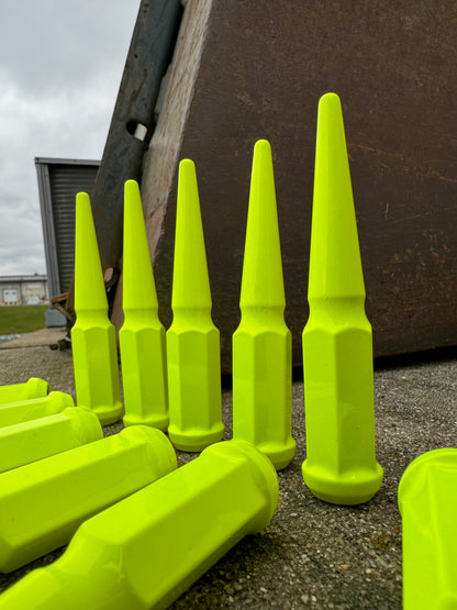 Neon Yellow Spike Lug Nuts