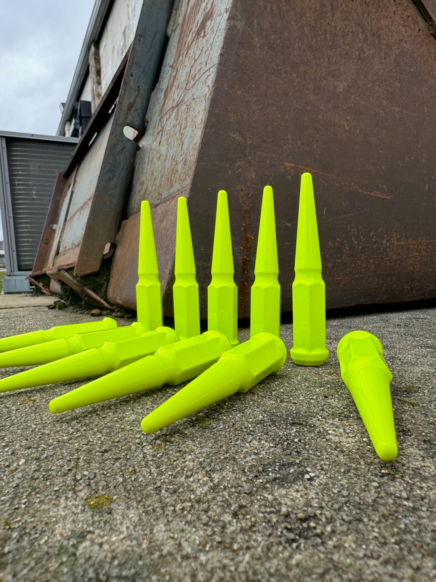 Neon Yellow Spike Lug Nuts