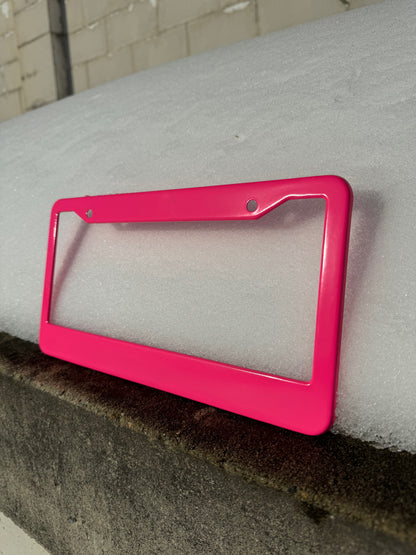 Neon Pink License Plate Frame