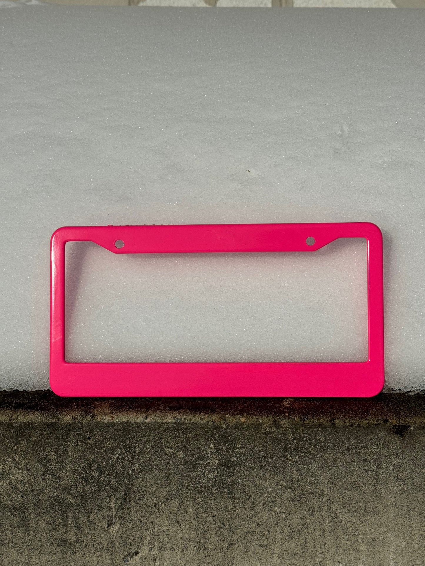 Neon Pink License Plate Frame