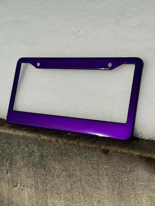 Illusion Purple License Plate Frame