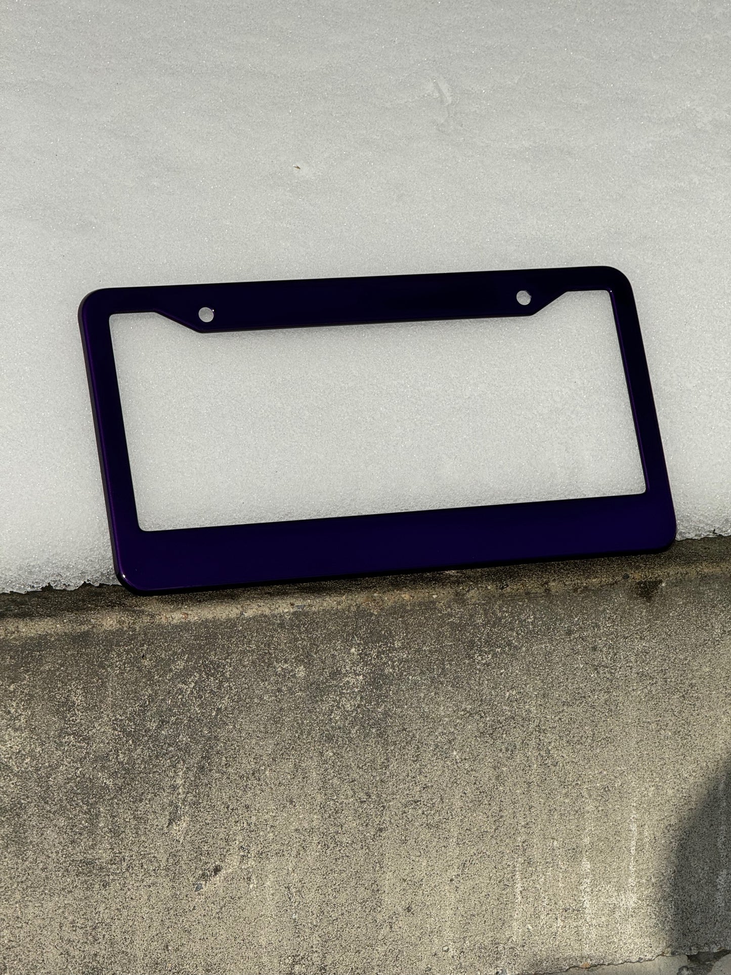 Illusion Purple License Plate Frame