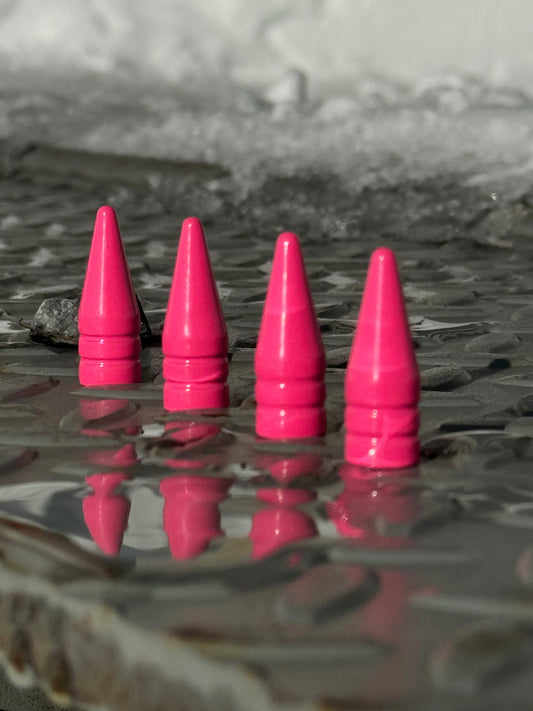 Neon Pink Spike Valve Stem Caps