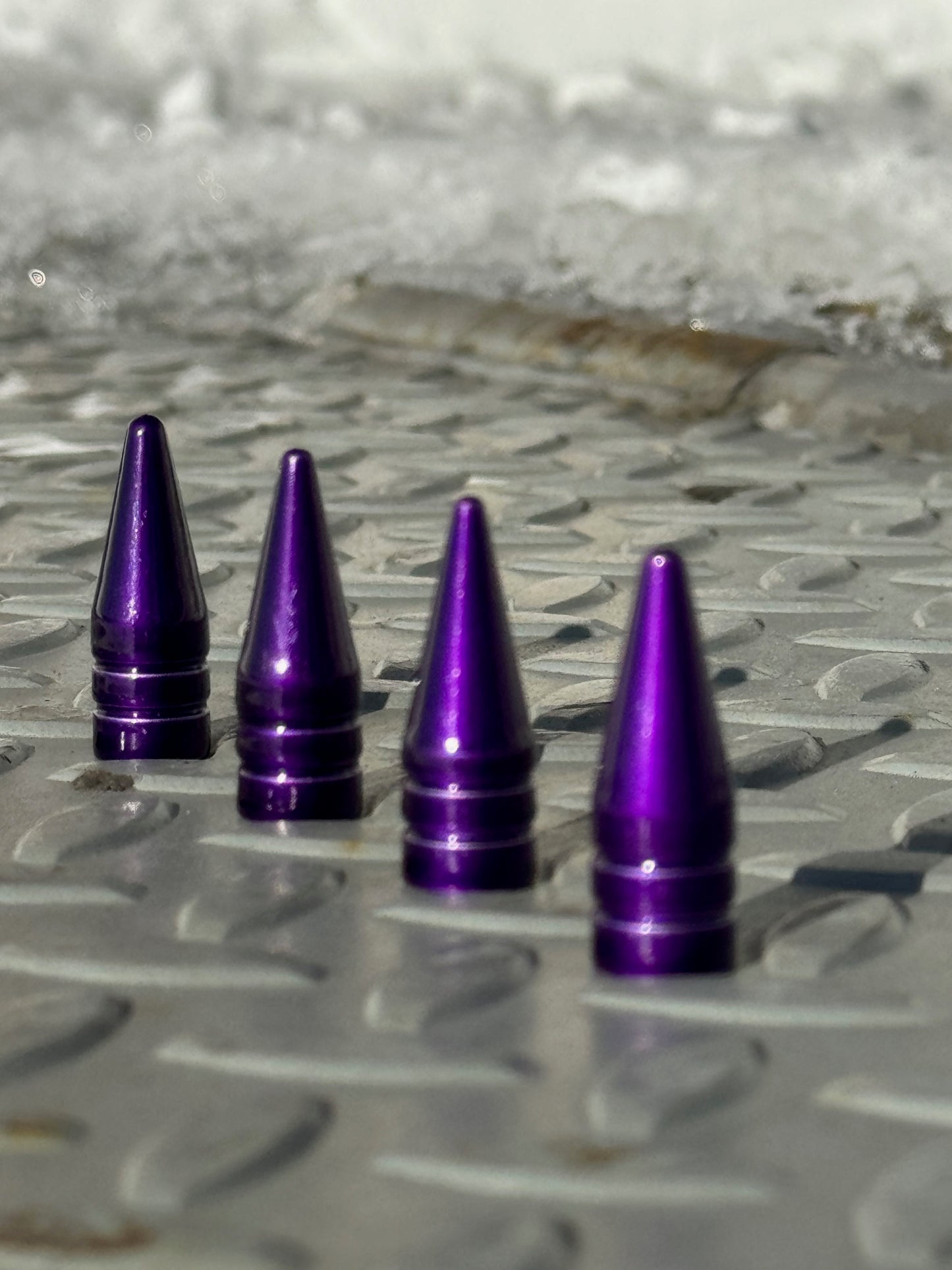 Illusion Purple Spike Valve Stem Caps