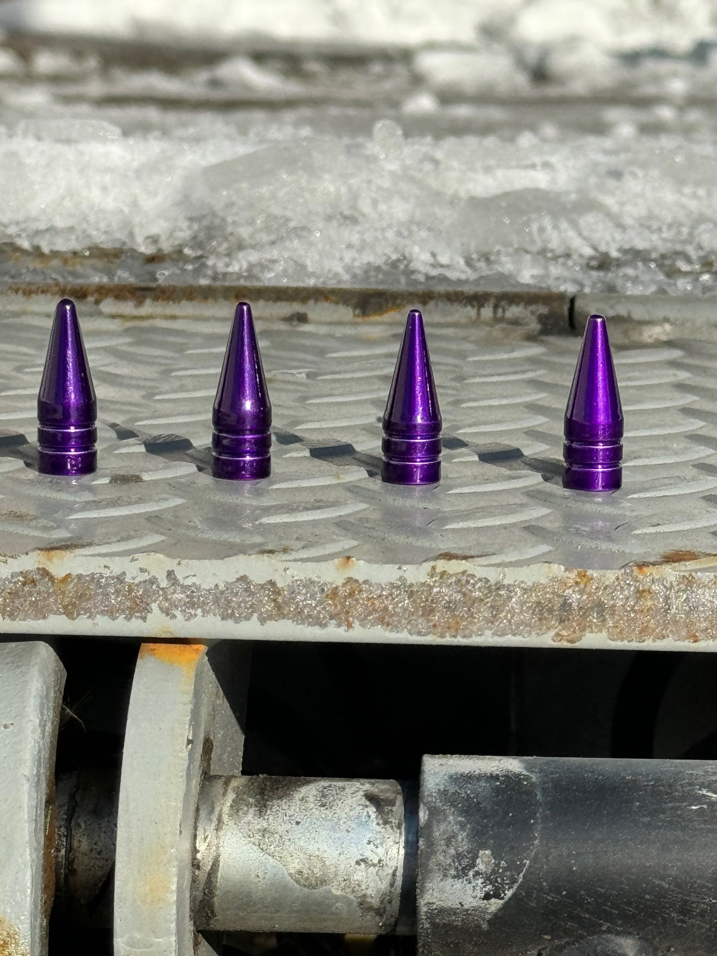 Illusion Purple Spike Valve Stem Caps