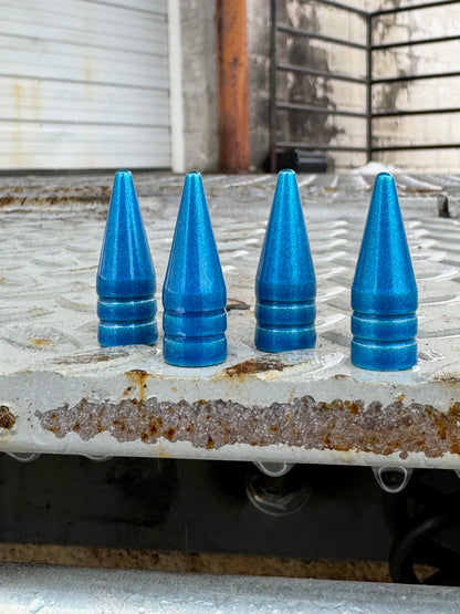 Hawaii Blue Spike Valve Stem Caps