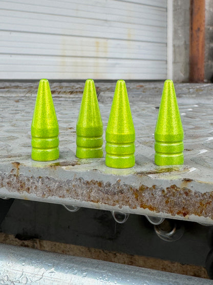 Shocker Yellow Spike Valve Stem Caps