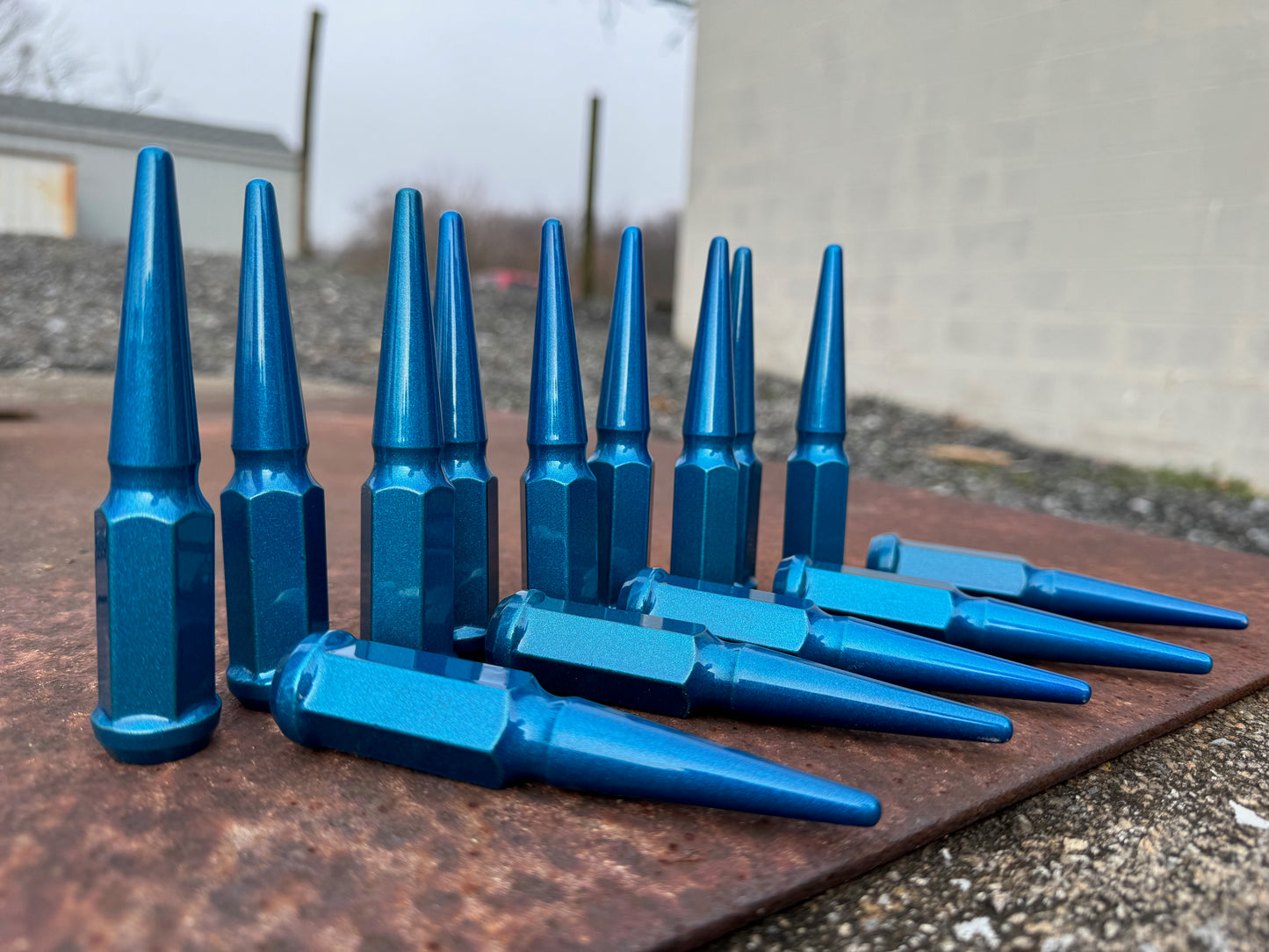 Hawaii Blue Spike Lug Nuts