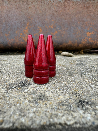 Candy Red Spike Valve Stem Caps