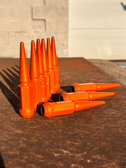 Illusion Orange Spike Lug Nuts