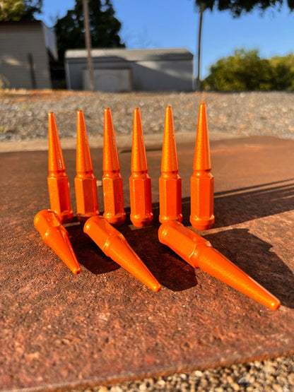 Illusion Orange Spike Lug Nuts