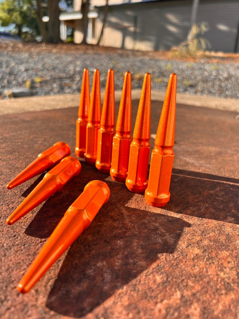 Illusion Orange Spike Lug Nuts