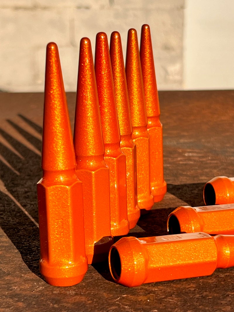 Illusion Orange Spike Lug Nuts