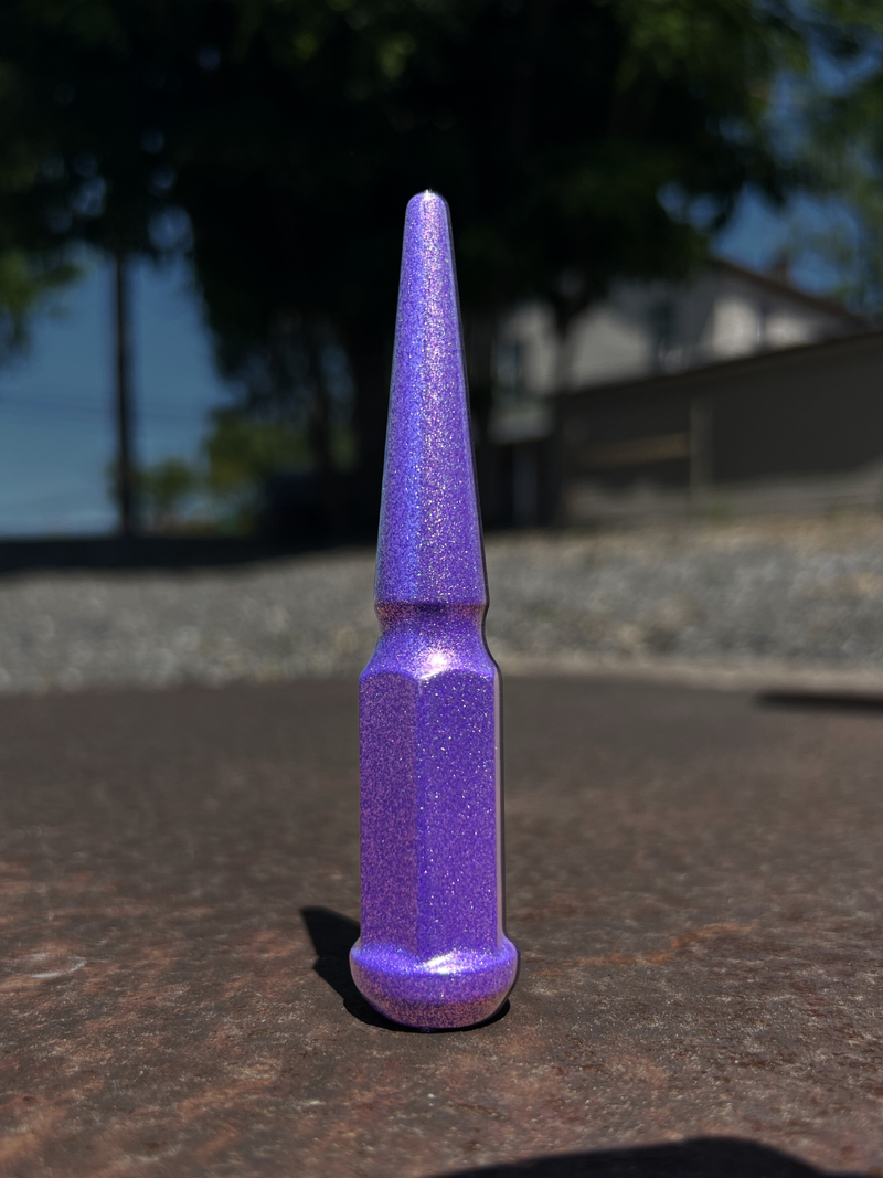 Holographic Purple Spike Lug Nuts