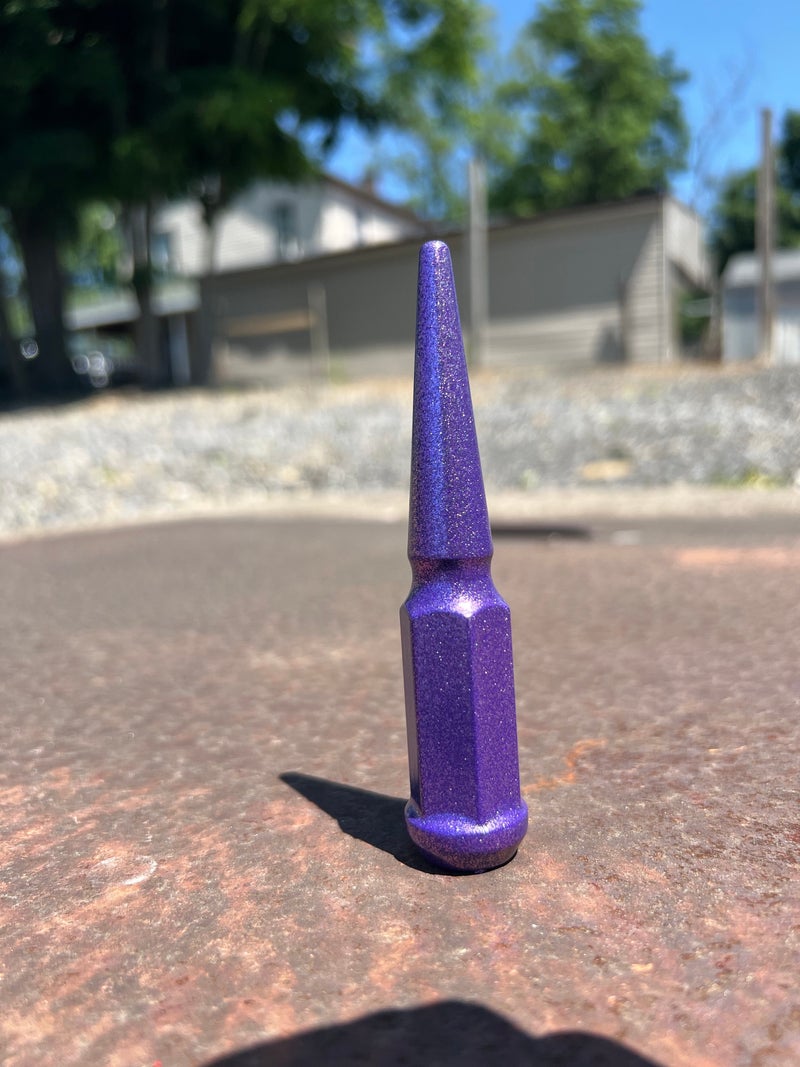 Holographic Purple Spike Lug Nuts