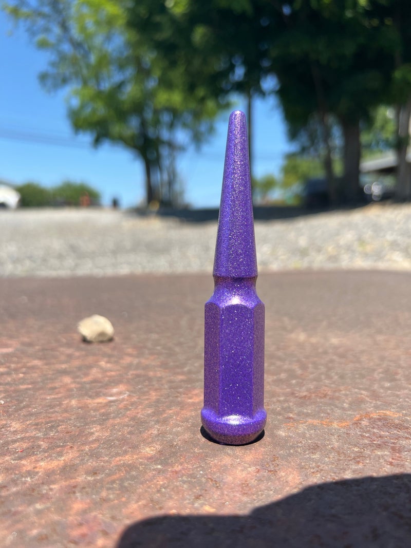 Holographic Purple Spike Lug Nuts