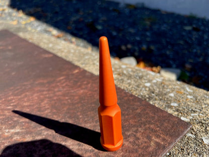 Flat Illusion Orange Spike Lug Nuts