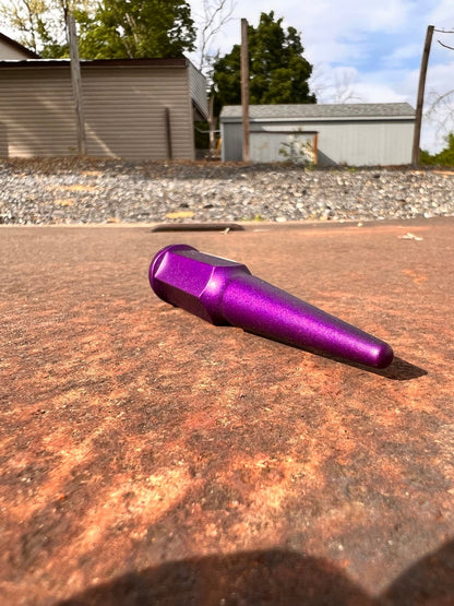 Flat Illusion Purple Spike Lug Nuts