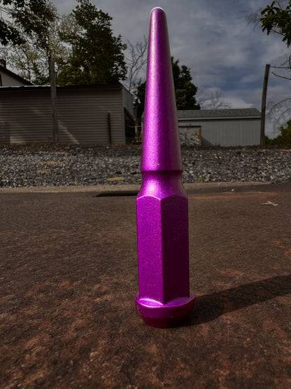 Flat Illusion Purple Spike Lug Nuts