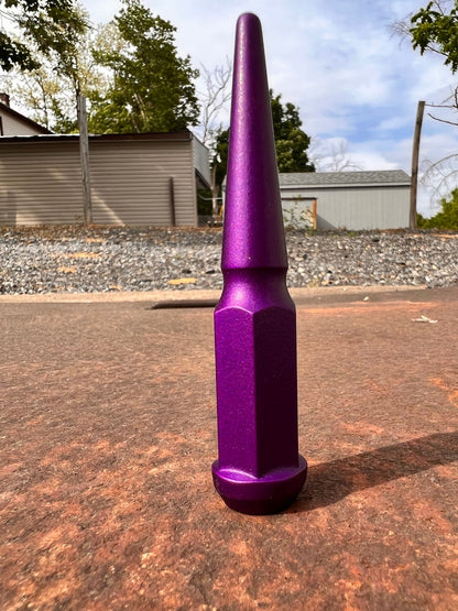 Flat Illusion Purple Spike Lug Nuts