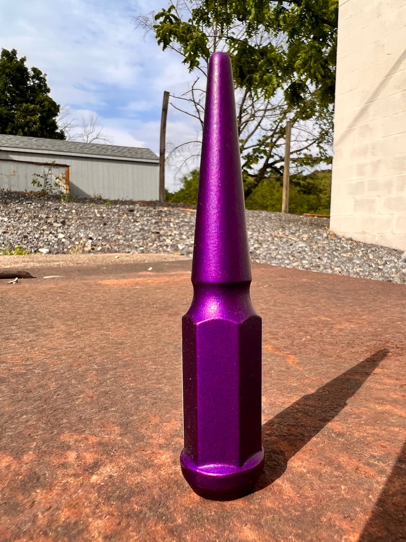 Flat Illusion Purple Spike Lug Nuts