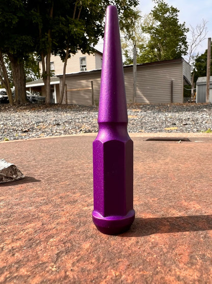 Flat Illusion Purple Spike Lug Nuts