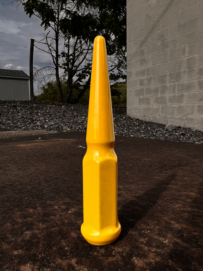 Psycho Yellow Spike Lug Nuts