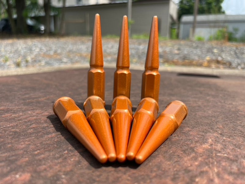 Burnt Orange Spike Lug Nuts