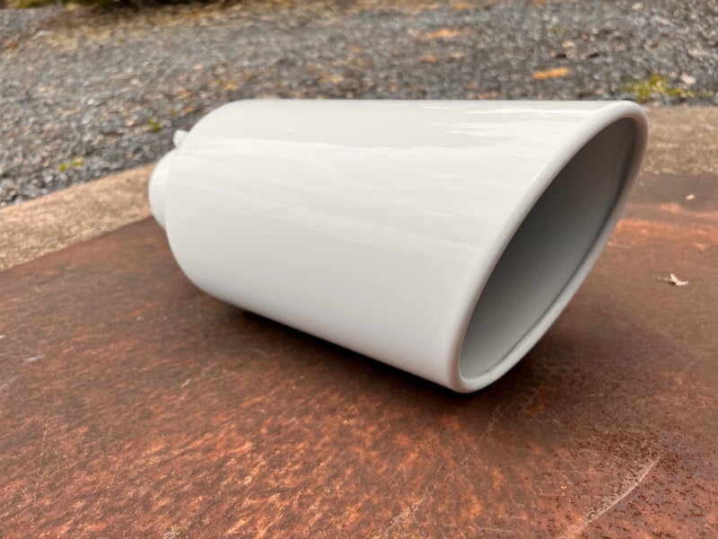 White Exhaust Tip