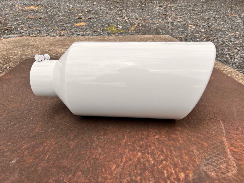 White Exhaust Tip