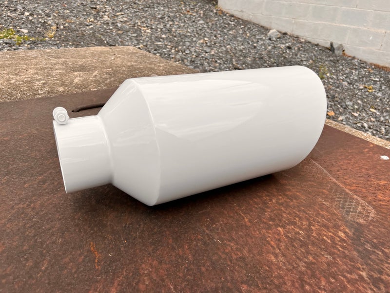 White Exhaust Tip