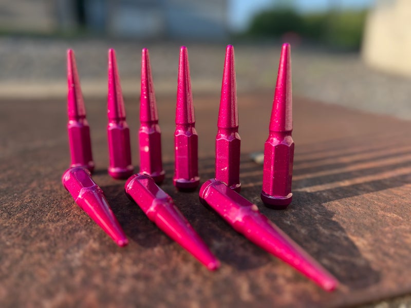 Candy Pink Spike Lug Nuts