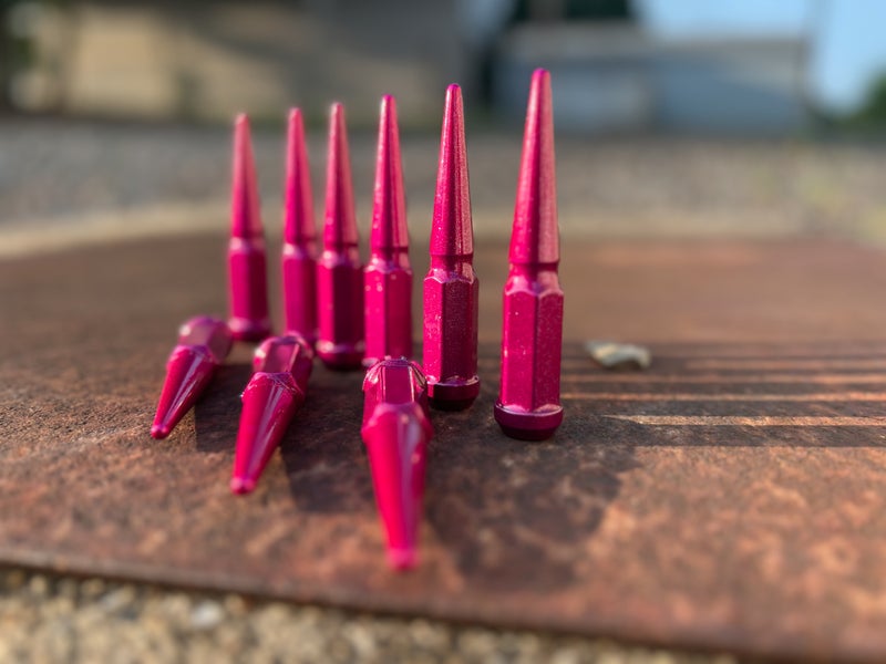 Candy Pink Spike Lug Nuts