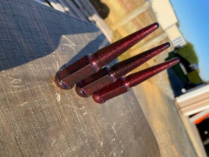 Crimson Red Spike Lug Nuts