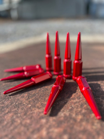 Candy Red Spike Lug Nut