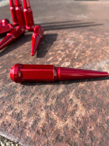 Candy Red Spike Lug Nut