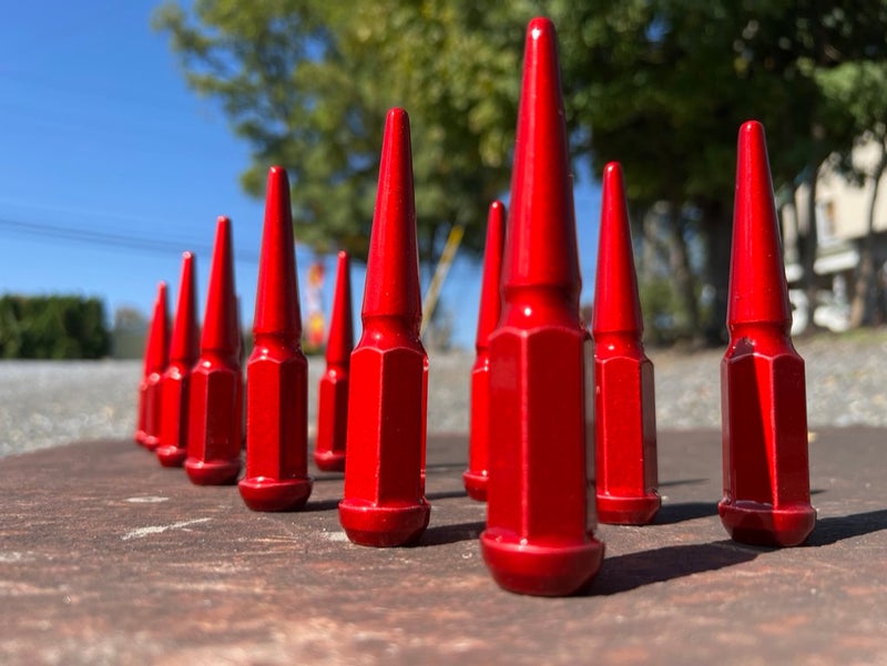 Candy Red Spike Lug Nut