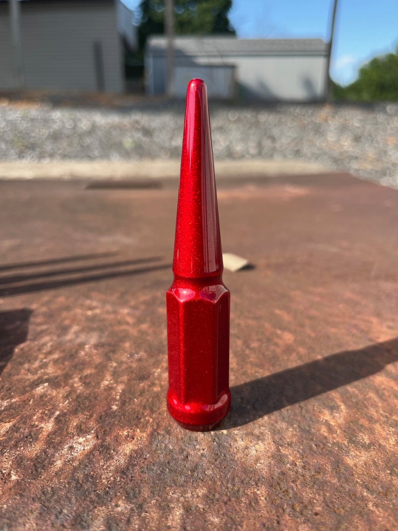 Candy Red Spike Lug Nut